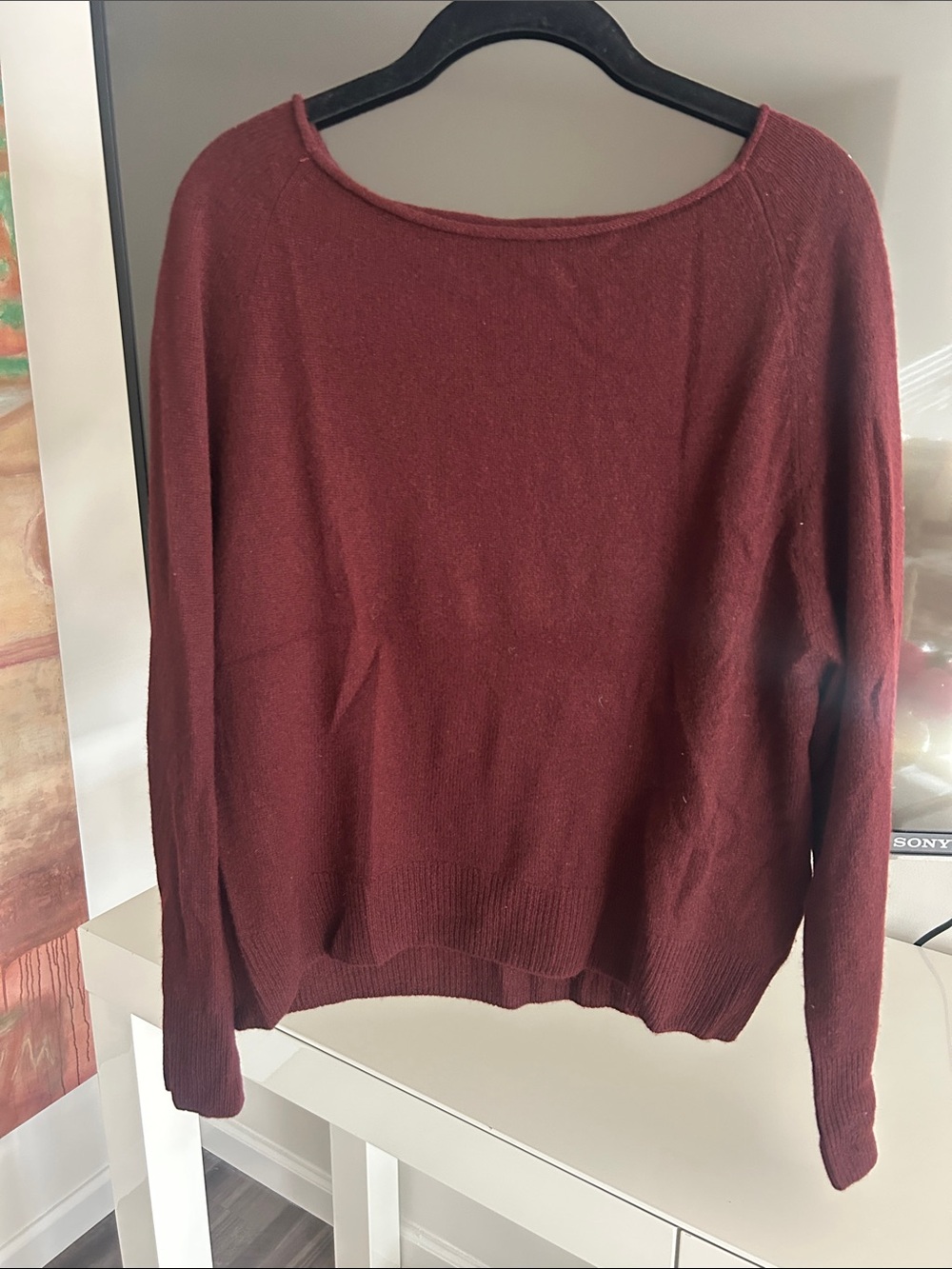 Quince Burgundy Scoopneck Sweater